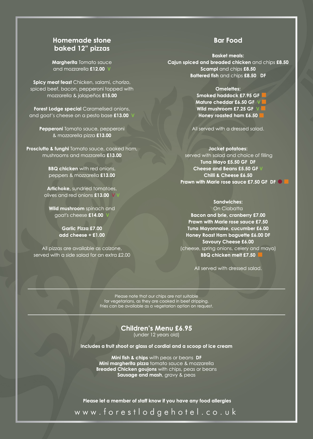 Classics and Bar Meals Forest Lodge